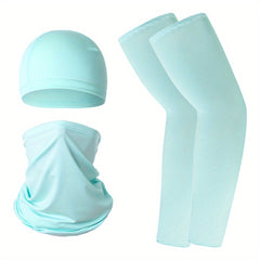 2pcs Sun Protective Bandana & Cycling Hat Liner Combo Outdoor Sports Helmets