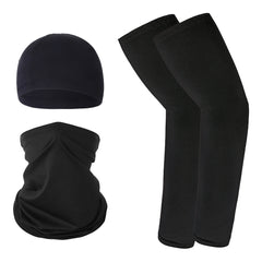 2pcs Sun Protective Bandana & Cycling Hat Liner Combo Outdoor Sports Helmets