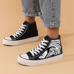 Chunky Canvas Sneakers Non Slip High Top Classic Skate Shoes