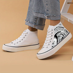 Chunky Canvas Sneakers Non Slip High Top Classic Skate Shoes