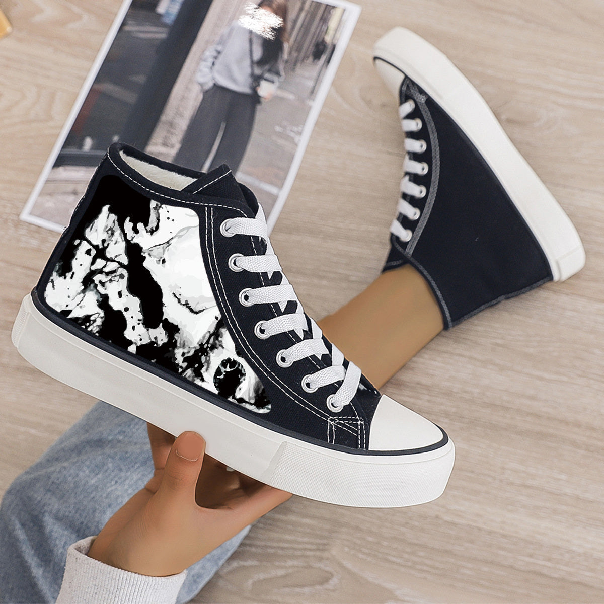 Plush Lined Thermal Chunky Canvas Sneakers