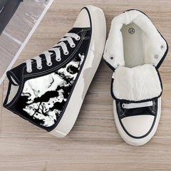 Plush Lined Thermal Chunky Canvas Sneakers
