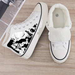 Plush Lined Thermal Chunky Canvas Sneakers