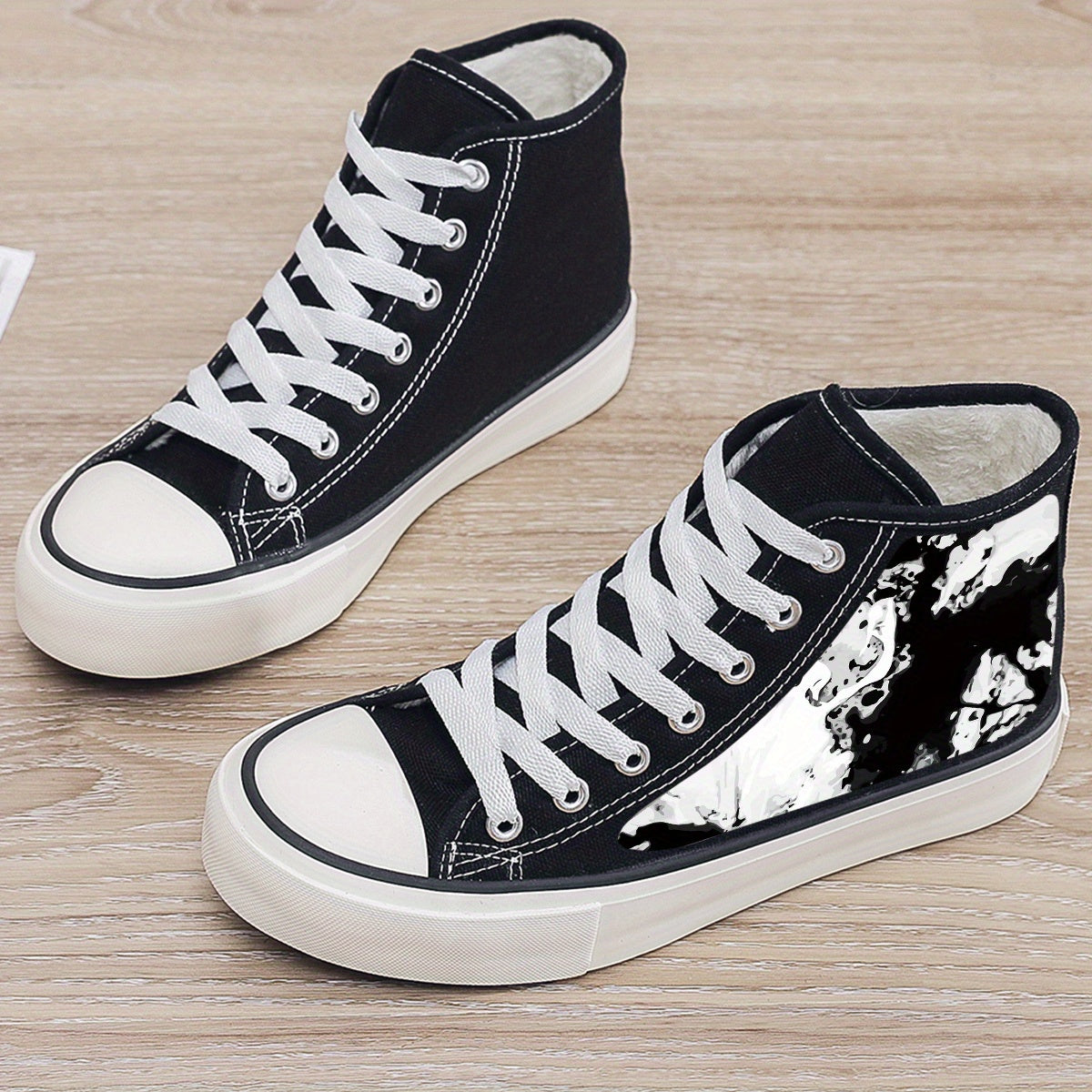 Plush Lined Thermal Chunky Canvas Sneakers
