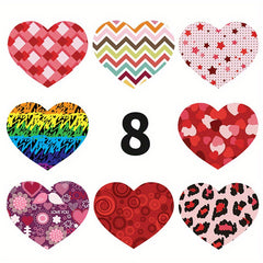 500pcs Heart Shaped Leopard Print Stickers Self Adhesive Seals