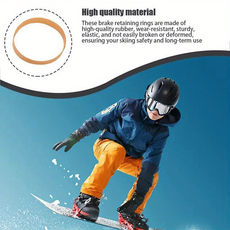 30pcs Ski Binding Brake Retainers Rubber Rings For Ski Equipment