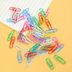 70pcs Colored Paper Clips Office Supplies Stationery Clips
