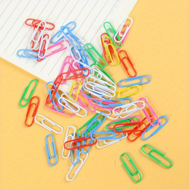 70pcs Colored Paper Clips Office Supplies Stationery Clips