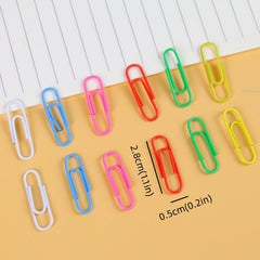 70pcs Colored Paper Clips Office Supplies Stationery Clips