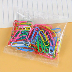 70pcs Colored Paper Clips Office Supplies Stationery Clips