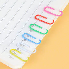 70pcs Colored Paper Clips Office Supplies Stationery Clips