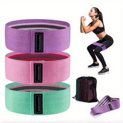 3pcs Elastic Resistance Bands for Fitness and Yoga Stretching
