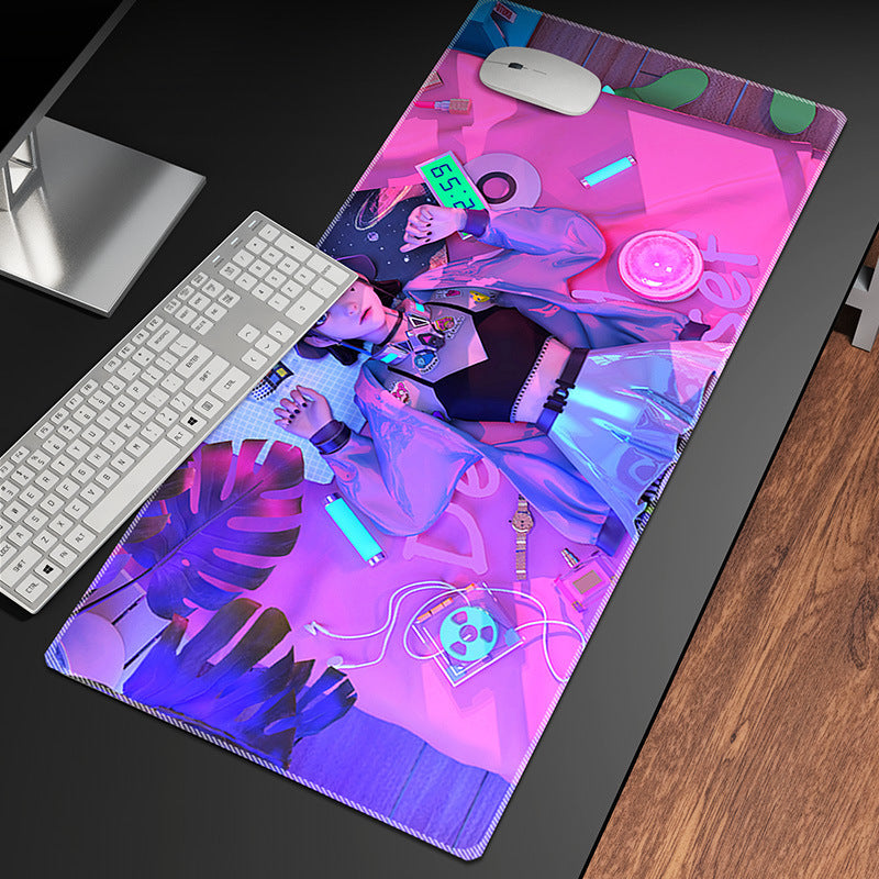 Cartoon Beauty Mouse Pad Large E-sports Keyboard Desk Mat