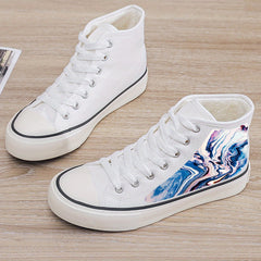 Warm Plush Lined Chunky Canvas Sneakers