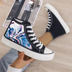 Warm Plush Lined Chunky Canvas Sneakers