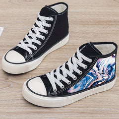 Warm Plush Lined Chunky Canvas Sneakers