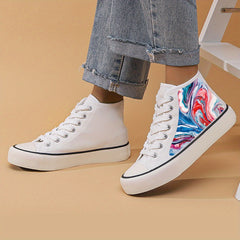 Chunky Canvas Sneakers High Top Classic Skate Shoes