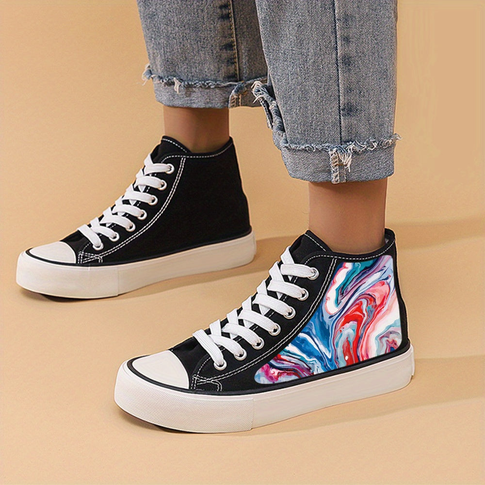 Chunky Canvas Sneakers High Top Classic Skate Shoes