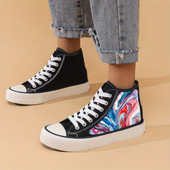 Chunky Canvas Sneakers High Top Classic Skate Shoes