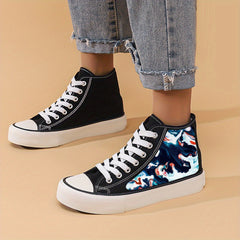 Heighten Chunky Canvas Sneakers High Top Skate Shoes