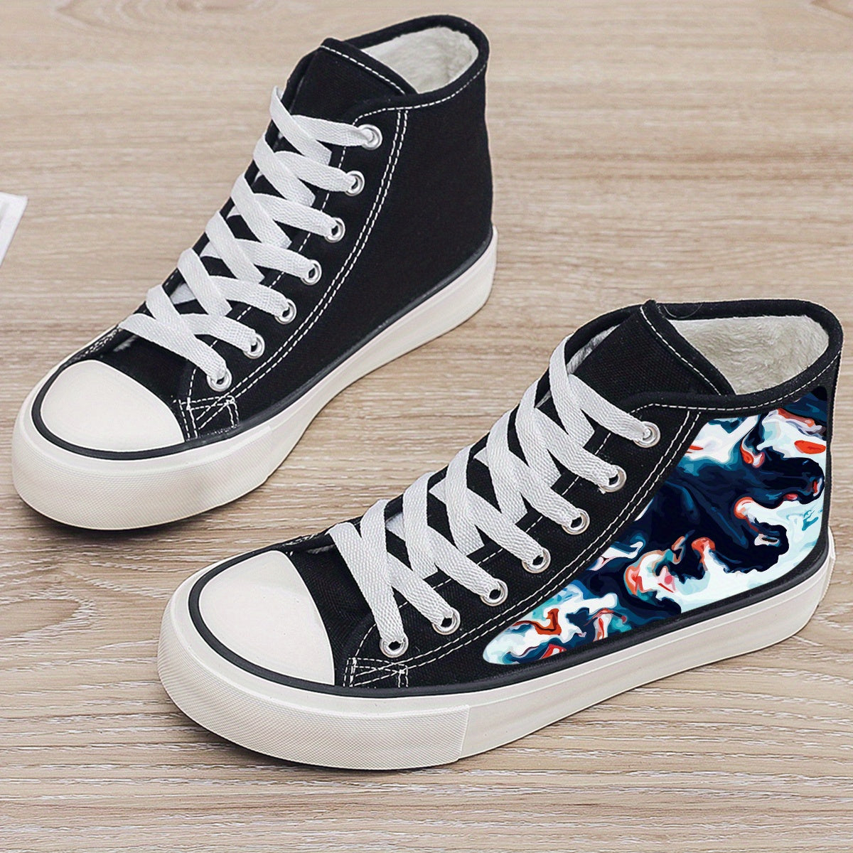 Plush Lined Thermal Chunky Canvas Sneakers