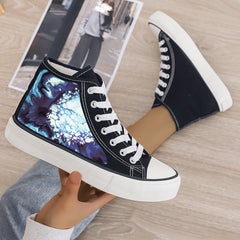 Plush Lined Thermal Chunky Canvas Sneakers Flat Heighten Fall Winter Warm