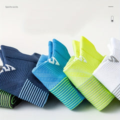 5 Pairs Men's Mid Crew Sport Socks Sweat Absorbing Nylon Blend