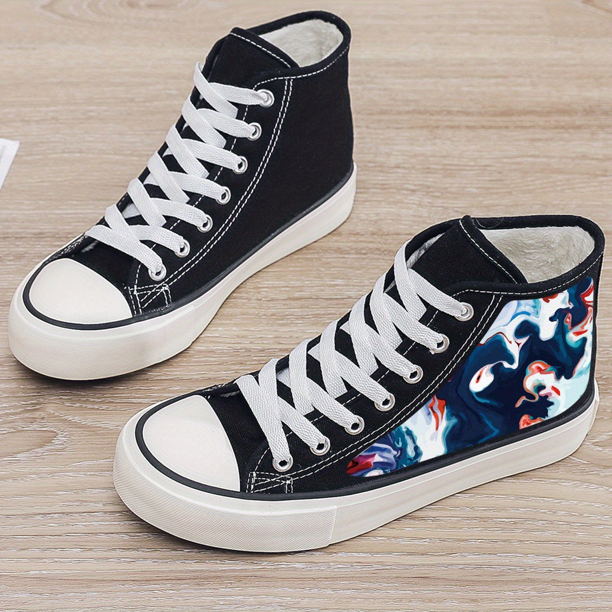 Plush Lined Thermal Chunky Canvas Sneakers