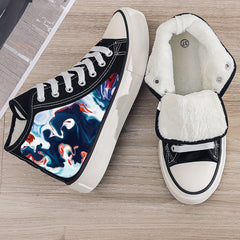 Plush Lined Thermal Chunky Canvas Sneakers