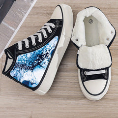 Plush Lined Thermal Chunky Canvas Sneakers