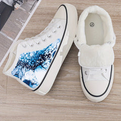 Plush Lined Thermal Chunky Canvas Sneakers