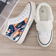 Plush Lined Thermal Chunky Canvas Sneakers