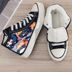 Plush Lined Thermal Chunky Canvas Sneakers