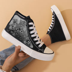 Gothic Chunky Canvas Sneakers High Top Classic Skate Shoes