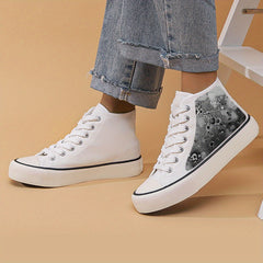 Gothic Chunky Canvas Sneakers High Top Classic Skate Shoes