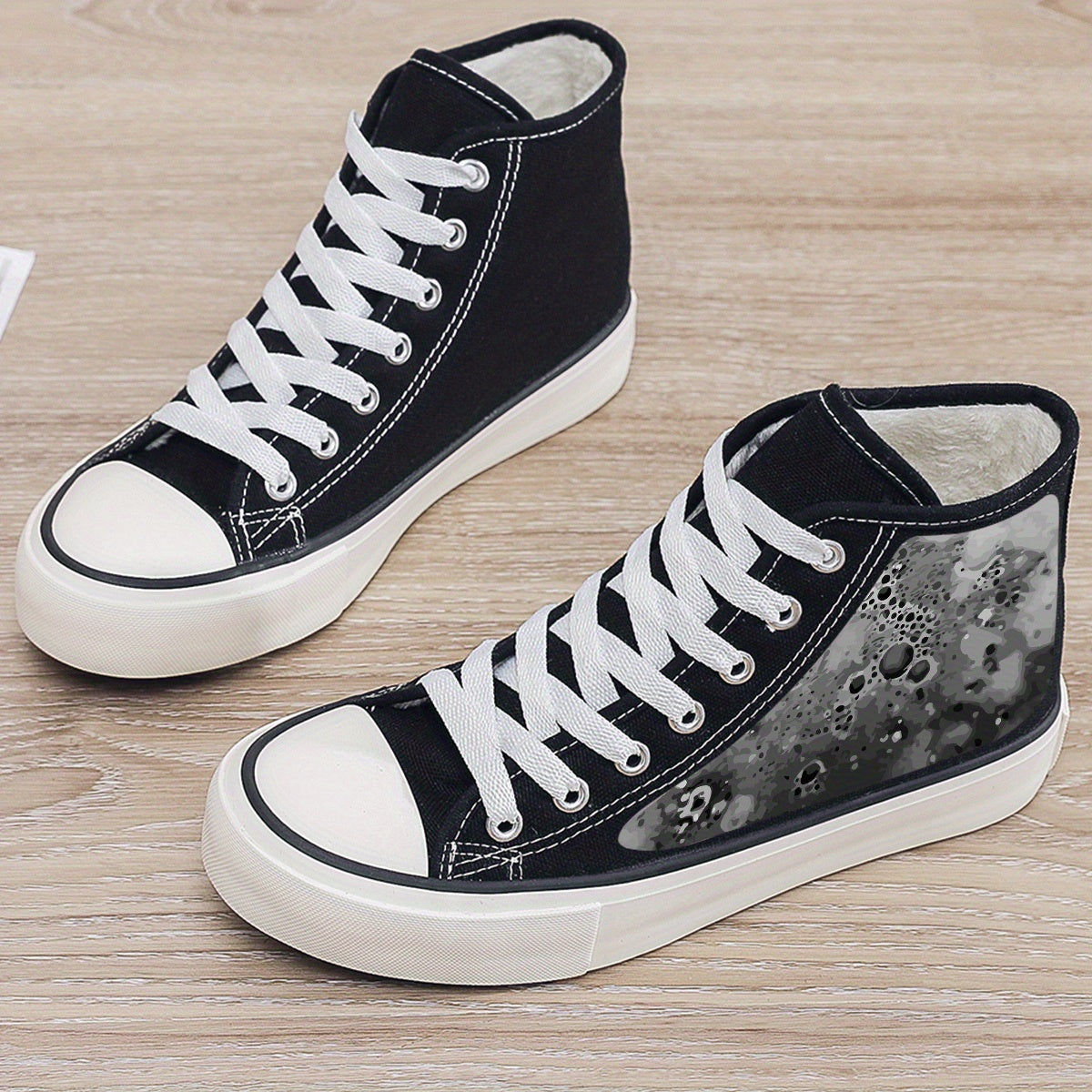Gothic Plush Lined Chunky Sneakers Winter Shoes