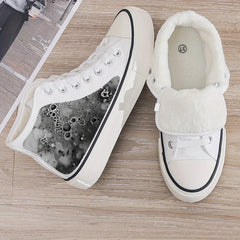 Gothic Plush Lined Chunky Sneakers Winter Shoes