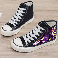Abstract Print Plush Lined Thermal Chunky Canvas Sneakers