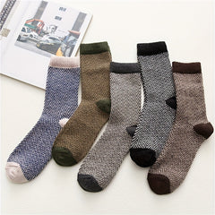 5 Pairs Men's Crew Socks Breathable Comfy Unisex Casual Socks