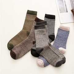 5 Pairs Men's Crew Socks Breathable Comfy Unisex Casual Socks