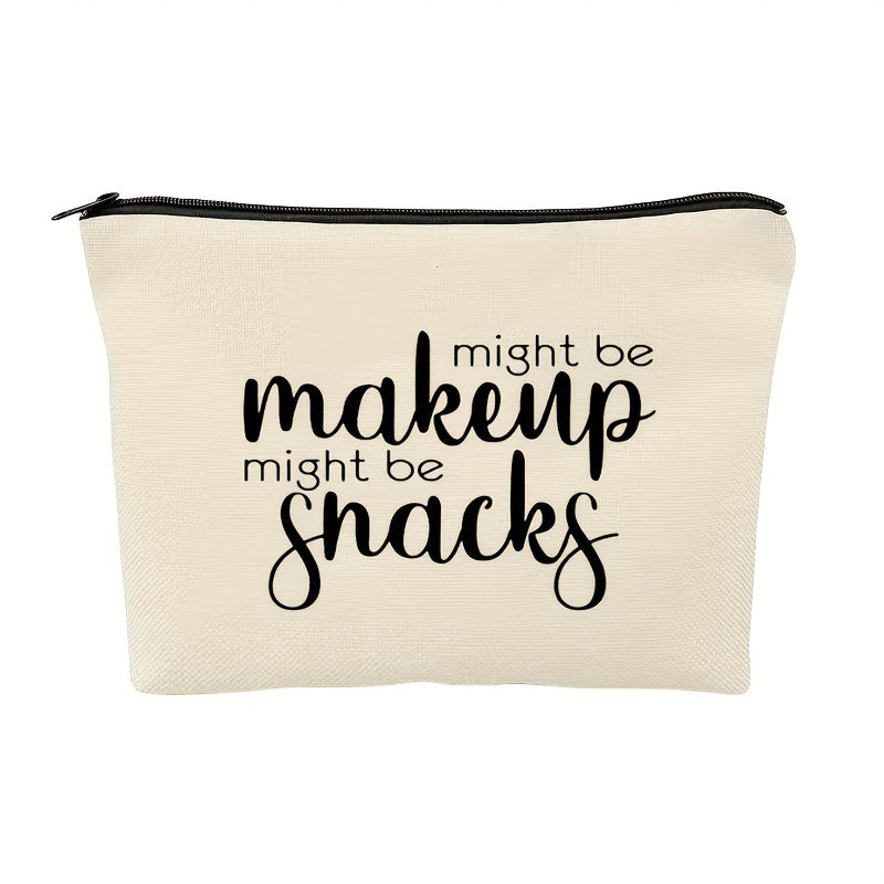 Letter Print Zipper Pouch Lightweight Carry On Bag
