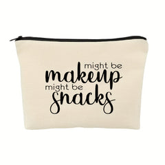 Letter Print Zipper Pouch Lightweight Carry On Bag