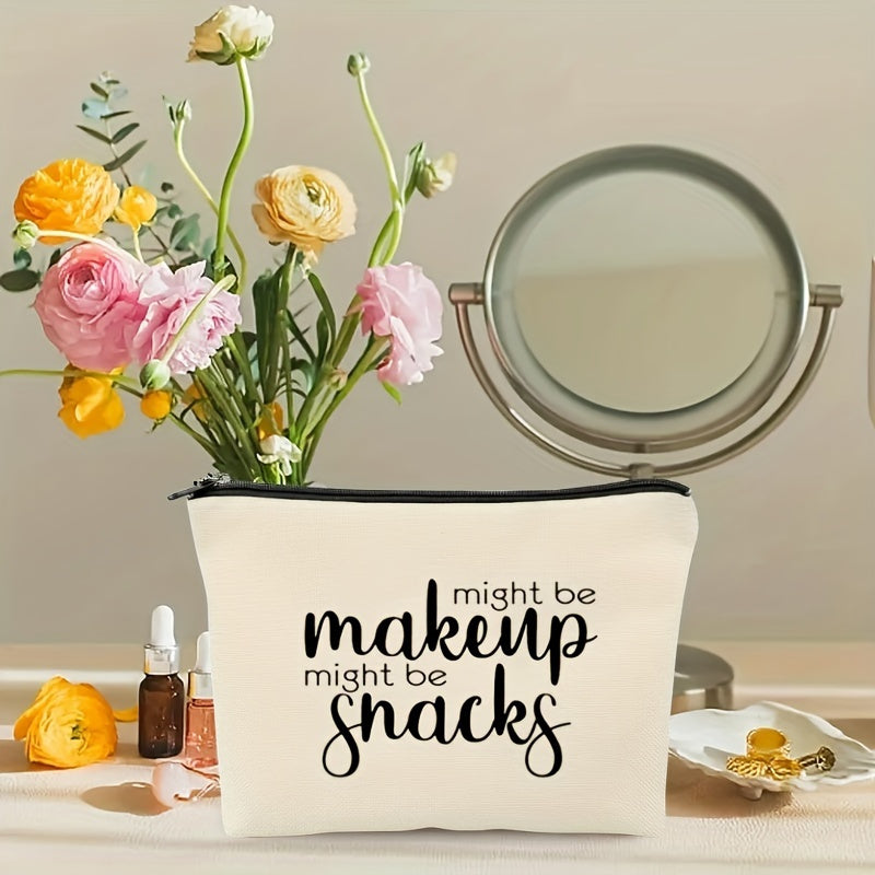 Letter Print Zipper Pouch Lightweight Carry On Bag
