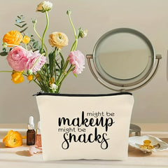 Letter Print Zipper Pouch Lightweight Carry On Bag
