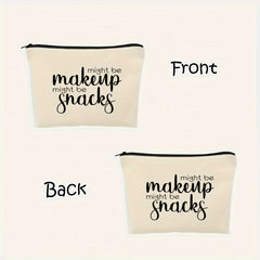 Letter Print Zipper Pouch Lightweight Carry On Bag