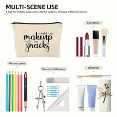 Letter Print Zipper Pouch Lightweight Carry On Bag
