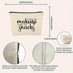 Letter Print Zipper Pouch Lightweight Carry On Bag