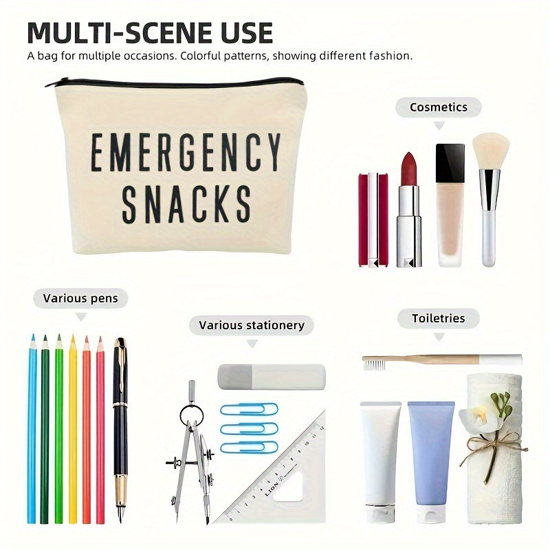 Letter Print Zipper Pouch Makeup Bag Toiletry Bag