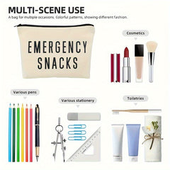 Letter Print Zipper Pouch Makeup Bag Toiletry Bag