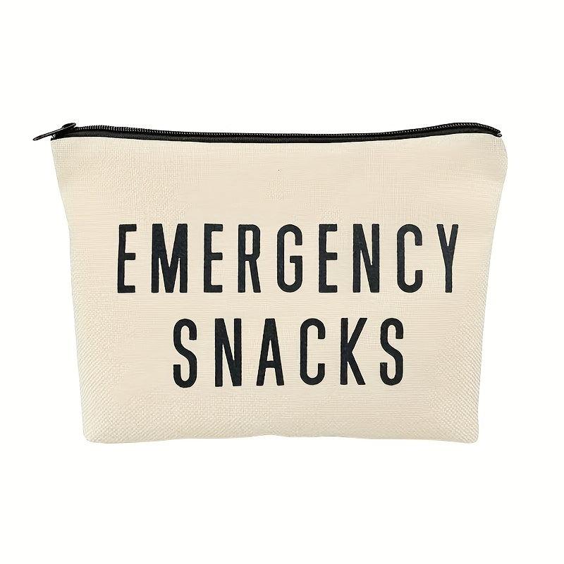 Letter Print Zipper Pouch Makeup Bag Toiletry Bag